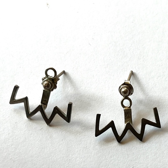 Phyllis + Rosie Ear Jackets. Worn Once. Silver. - Picture 2 of 3